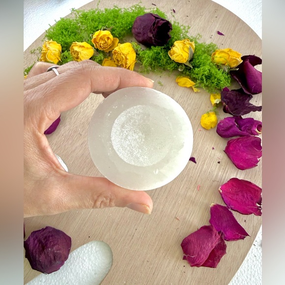 Selenite Sphere Holder + Orca Agate Sphere - Picture 6 of 8